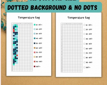 Temperature Log - Printable Weather Tracker | Digital Journal & Planner Page | Track Daily Temperatures