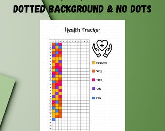 Health Tracker Printable – Daily Wellness Log, Mood & Pain Tracker (Digital Download)