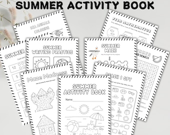 Cahier d'activités d'été à imprimer pour enfants | Jeux éducatifs, coloriage, labyrinthes, mathématiques et plus