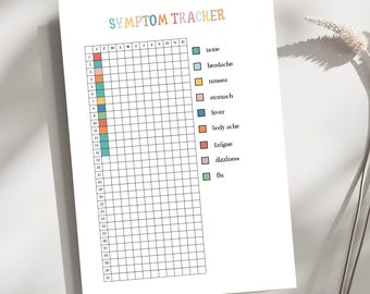 Printable Symptom Tracker – A4/A5 Health Journal (Digital Download)