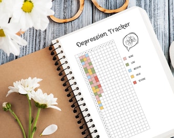 Printable Depression Tracker – Mental Health Wellness Log (Digital Download)
