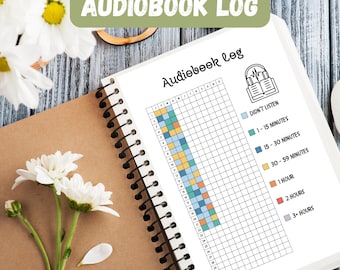 Audiobook Tracker Printable | Reading Habit Log (PDF)