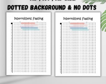 Printable Intermittent Fasting Tracker – Food Journal (Digital Download)