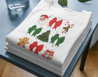 Christmas PNG | Coquette Bow Sublimation Design | Retro Holidays & Girly Christmas Vibes | Trending Digital Download