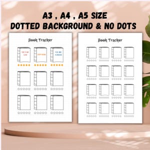 Book Tracker - Página de diario imprimible digital / Registro de lectura / Diario / Seguimiento de hábitos / Página de planificación / Organizador de lista de libros