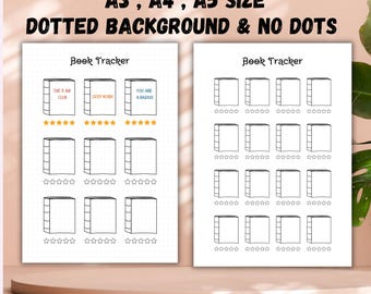 Printable Book Tracker – Reading Log, A3/A5/Standard (Digital Download)