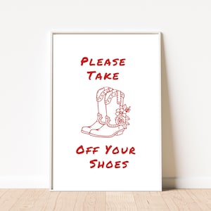 Funny Cowboy Boots Print: Retro Western Decor (Digital Download)