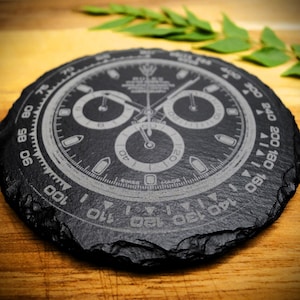 Creative Father&#39;s Day Gift Customized Watch Dial Engrave Slate Coaster Collectables Watch Dial Print Unique Gift for Him Birthday Present