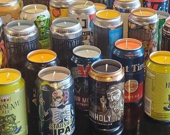 Craft Beer Can Candle Six Pack