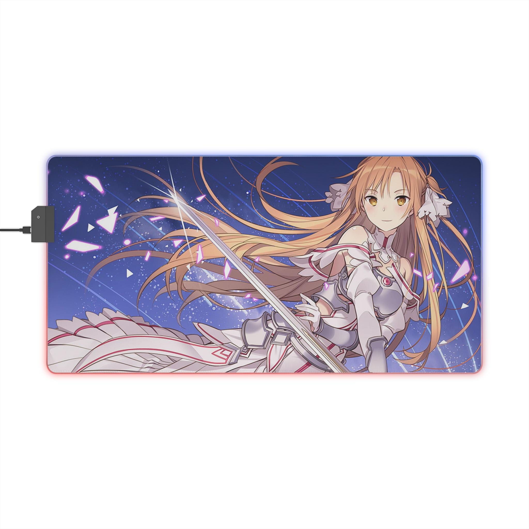 Sword Art Online Asuna Gaming Mousepad: RGB LED Desk Mat - Etsy