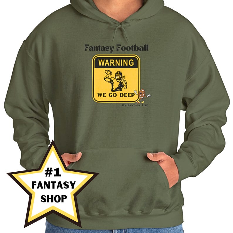 Fantasy Football Hoodie, My Fantasy Life - We Go Deep, Designer ...