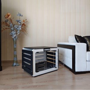 Dog Crate Furniture, Wooden Dog Crate, Modern Dog House, Dog Crate, Dog House, Wooden Dog Houses, Dog Kennel