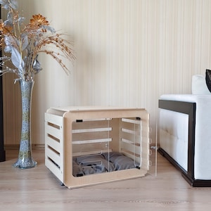 Dog Kennel, Wooden Dog Crate, Modern Dog House, Dog Crate, Dog House, Wooden Dog Houses, Dog Crate Furniture