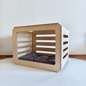 Ovi -  Natural Dog House, Modern Dog Crate, Dog Bed, Modern Pet House, Wooden Dog Crate, Dog Furniture, Dog Kennel, Pet Furniture