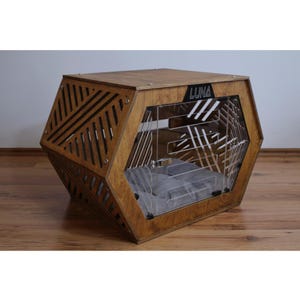 Modern Birch Plywood Dog House: Indoor Pet Furniture