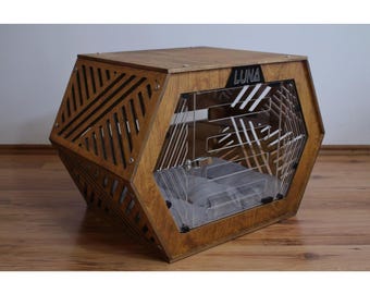 Modern Birch Plywood Dog House: Indoor Pet Furniture