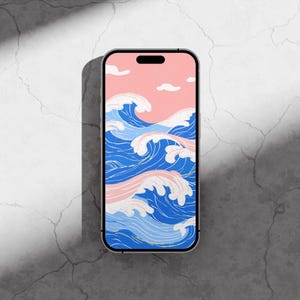 Blue Ocean Phone Wallpaper, Sea Waves Phone Background, Summer Phone Wallpaper, Beach Waves Phone Wallpaper, Sea Background