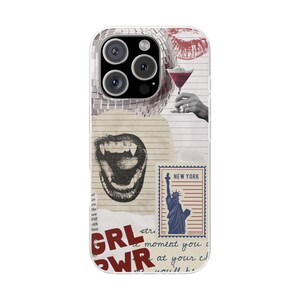 Girl Power Collage Phone Case, New York iPhone Case, Retro Collage Phone Case, Feminist iPhone Case, Edgy Urban Case, Pop Art Phone Case