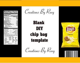 Chip bag template | Etsy