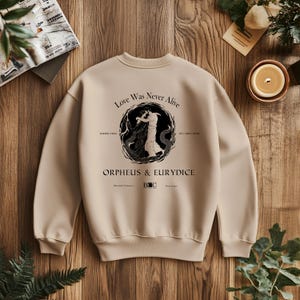 Orpheus & Eurydice Crewneck Sweatshirt, Book Lover Hoodie, Reading Sweatshirt, Librarian Shirt, Reader Gift, Book Club, Greek Mythology