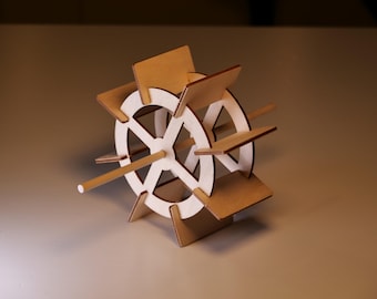 Kit de bricolaje para aventura al aire libre con molino de agua de madera