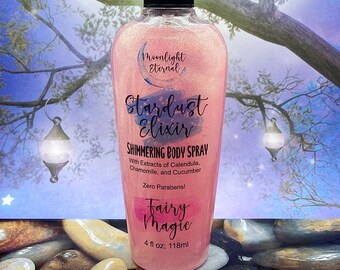 Fairy Magic Stardust Elixir. Fruity Floral Shimmer Spray. 4oz