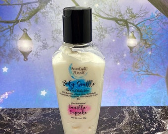 Vanilla Cupcake Lotion - Hand and Body Lotion - Body Souffle - Body Butter - Body Lotion - Body Cream - Paraben Free - 8 Ounces