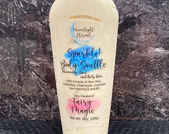 Fairy Magic Body Soufflé. Fruity Floral Body Lotion. Orange, Peach, Jasmine, Raspberries. 8 oz
