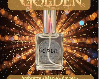 Golden Perfume. Sultry Sandalwood, Musk, Ambrette. Eau de Parfum.