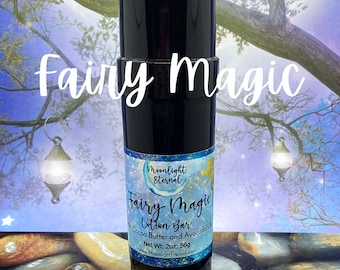 Fairy Magic Lotion Bar. Fruity Floral Scent. Wax Free, Vegan, Non-Greasy. Solid Moisturizer.