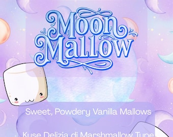 Moon Mallow Body Lotion. Gourmand Marshmallow Scent. Sweet, Vanilla. Paraben-Free. 8oz