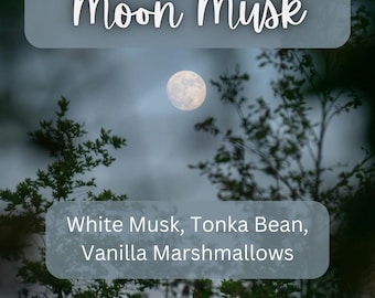 Moon Musk Perfume. Sweet Musk, Vanilla, Marshmallows. Gourmand. Small Batch, Artisan Eau De Parfum.