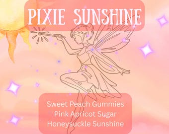 Peach Gummy Perfume. Peach, Apricot, Honeysuckle. Pixie Sunshine. Oil or EDP.