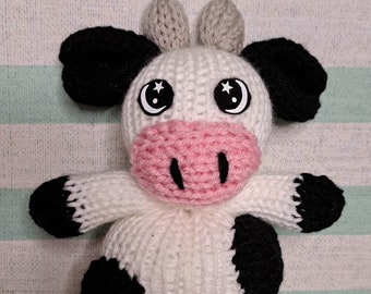 Bessie The Cow Circular Knitting Pattern Addi Sentro 22 pin