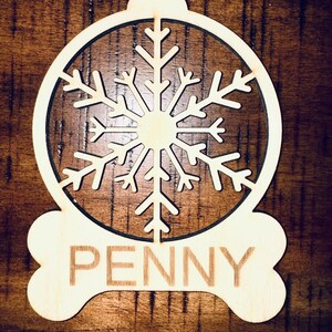 Personalized Laser Cut Christmas Ornament
