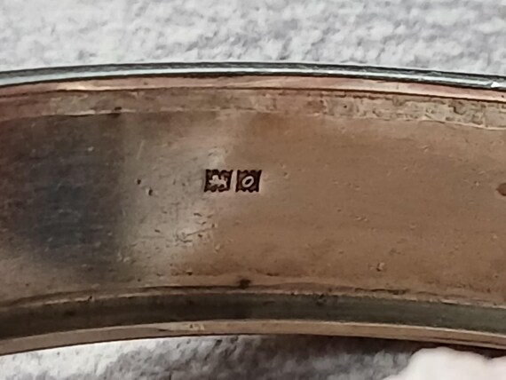 Sterling solid silver Bangle hallmarked B'Ham 196… - image 6