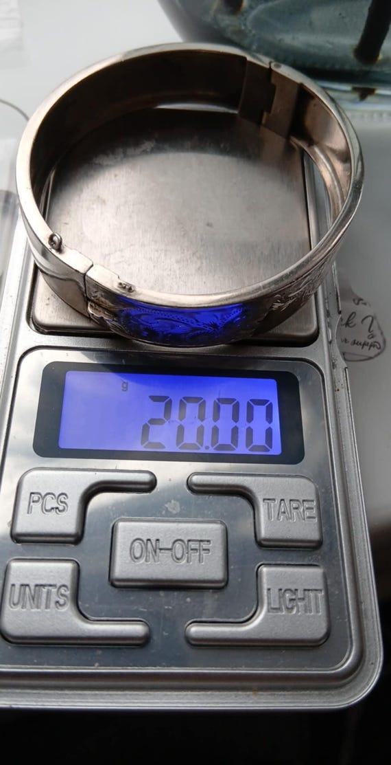 Sterling solid silver Bangle hallmarked B'Ham 196… - image 4