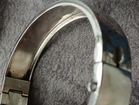 Sterling solid silver Bangle hallmarked B'Ham 196… - image 7