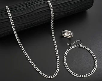 Stainless Steel Bracelet with Lobster - Clasp Snake Bracelet- Link Bracelet - Stainless Steel Bracelet - Gift Idea for Men