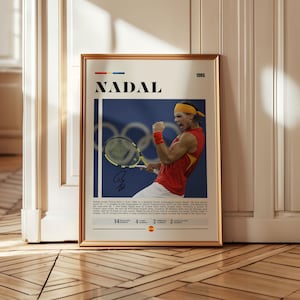 Rafael Nadal Poster, Tennis Poster, Motivational Poster, Sports Poster, Modern Sports Art, Tennis Gifts, Minimalist Poster, Tennis Art