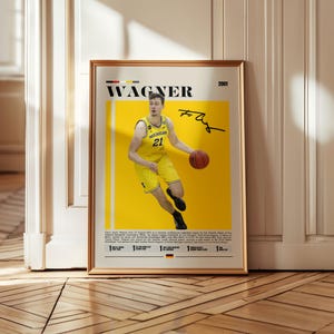 Franz Wagner Poster, Michigan Wolverines, Orlando Magic Poster, Wall Art Print, Basketball Decor, Sports Wall Art, NBA Poster