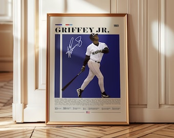 Ken Griffey Jr. Seattle Mariners MLB Baseball Poster - Etsy