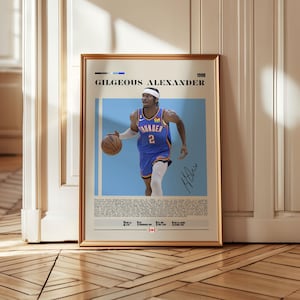 Shai Gilgeous-Alexander Poster: Oklahoma City Thunder NBA Print