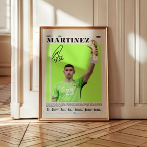 Emiliano Martínez Poster, Arsenal Poster, Soccer Gifts, Sports Poster, Football Player Poster, Soccer Wall Art, Sports Bedroom Posters