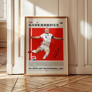 Becky Sauerbrunn Poster, USWNT Poster, Soccer Gifts, Sports Poster, Football Player Poster, Soccer Wall Art, Sports Bedroom Posters