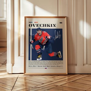 Alexander Ovechkin Poster, Washington Capitals Poster, NHL Poster, Hockey Poster, Sports Poster, Mid-Century Modern, Sports Bedroom Posters
