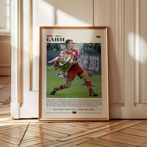 Philipp Lahm Football Poster, Bayern Munich Legend Art, Germany Soccer Print, Minimalist Wall Decor, Retro Sport Illustration