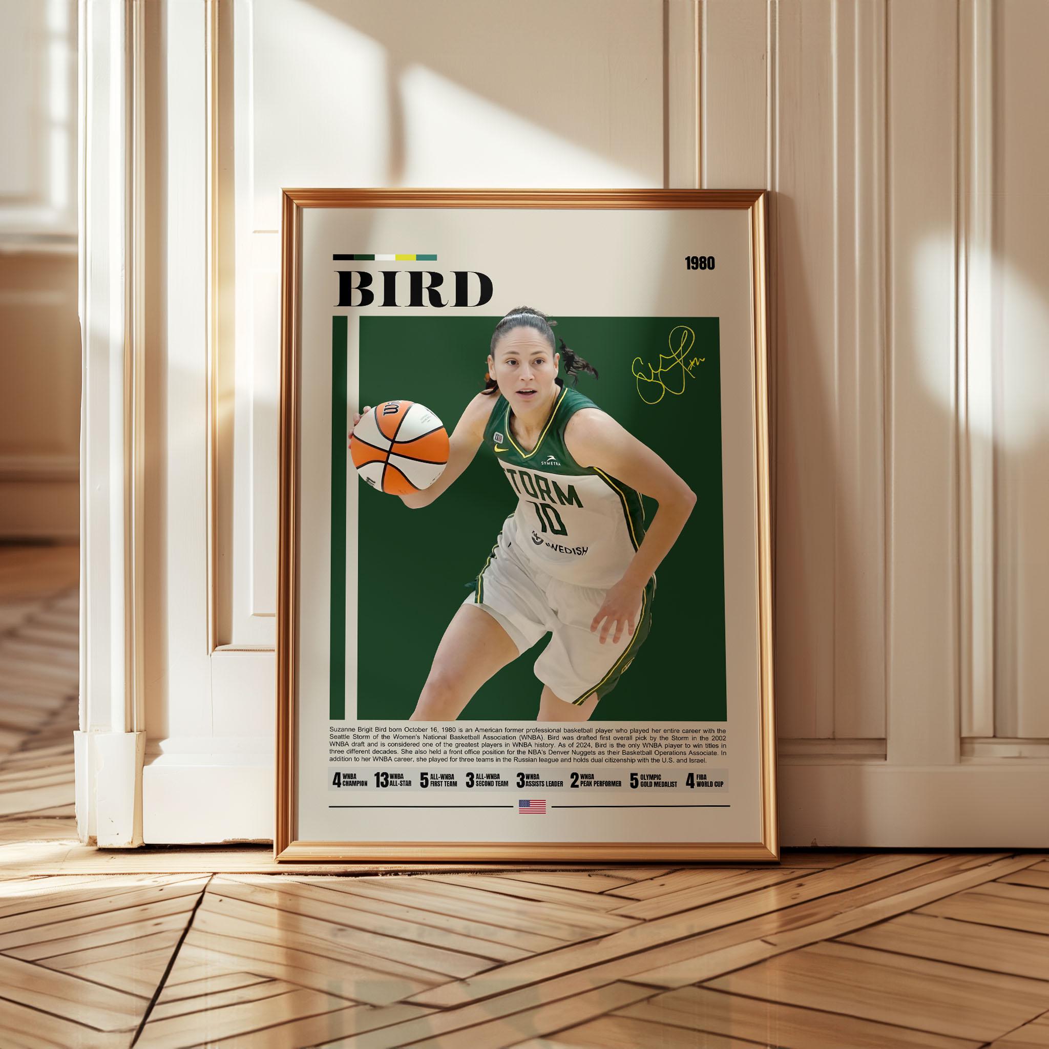 Sue Bird Poster, Seattle Storm, WNBA Poster, Sports Poster, Mid Century Modern, WNBA Fans, Basketball Gift, Bedroom Posters