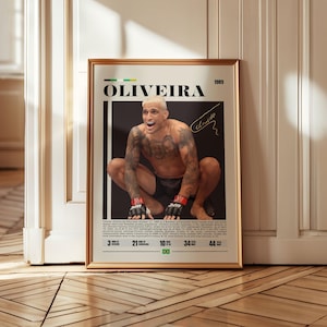 Charles Oliveira Poster, UFC Poster, MMA Poster, Boxing Poster, Sports Poster, Mid-Century Modern, Motivational Poster, Bedroom Posters