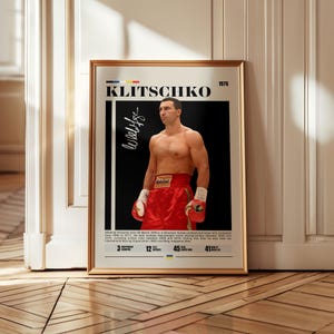 Wladimir Klitschko Poster, MMA Poster, Boxing Poster, Sports Poster, Mid-Century Modern, Motivational Poster, Sports Bedroom Posters